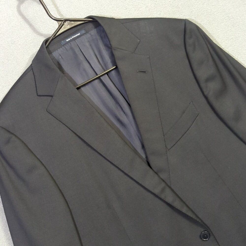 Ermenegildo Zegna Blazer Mens 56L Dark Navy Wool Multiseason Made In Switzerland